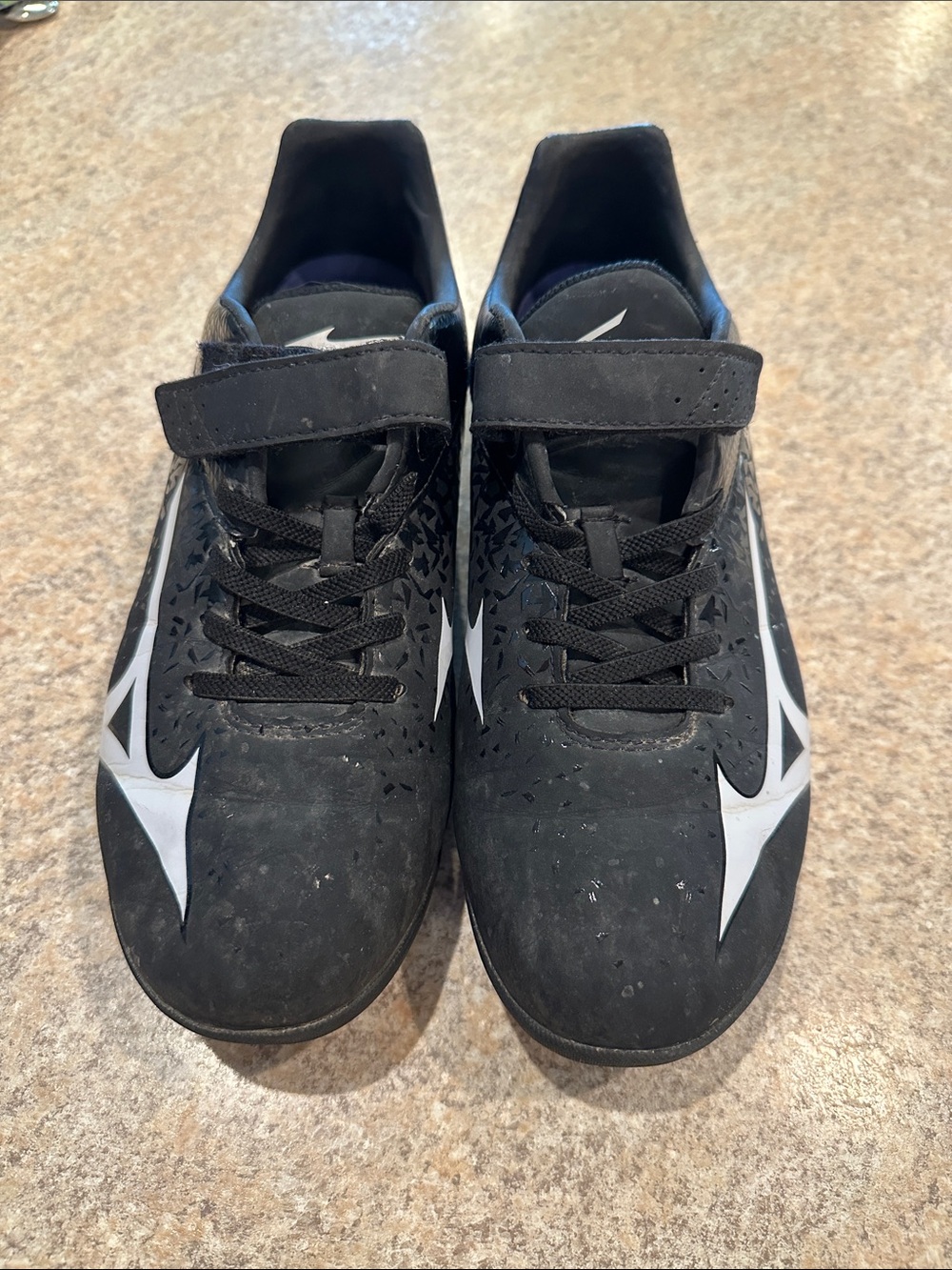 Mizuno Black Athletic Shoes with White Accents